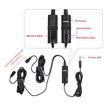 Cande Dc-C2 Youtuber Lapel Microphone