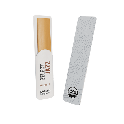 D'Addario Woodwinds Organic Select Jazz Unfiled Tenor Saxophone Reed No:2 Hard 