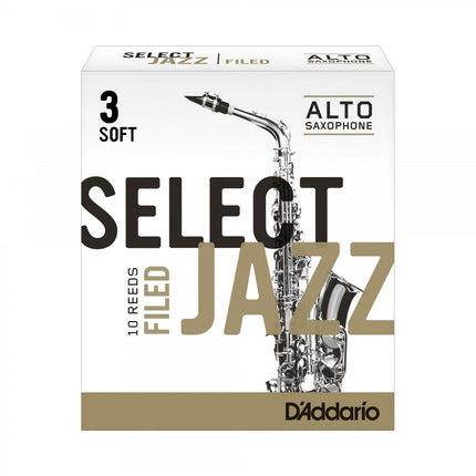 D'Addario Woodwinds Select Jazz Alto Saxophone Reed No:3 Soft