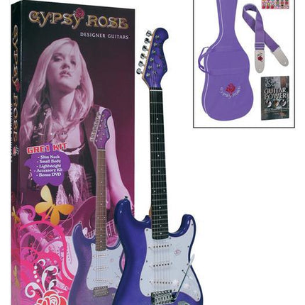 ELEKTRO GİTAR GYPSY ROSE SET (GIGBAG, STRAP, STICK