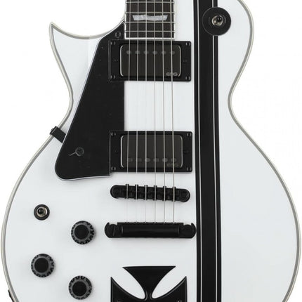 ESP LTD James Hetfield Signature Iron Cross Snow White Left-Handed Electric Guitar 
