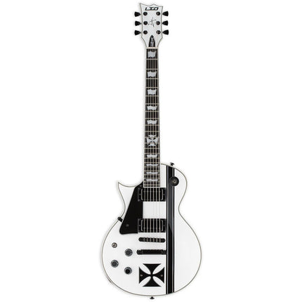 ESP LTD James Hetfield Signature Iron Cross Snow White Left-Handed Electric Guitar 