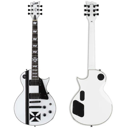 ESP LTD James Hetfield Signature Iron Cross Snow White Left-Handed Electric Guitar 