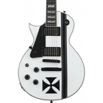 ESP LTD James Hetfield Signature Iron Cross Snow White Left-Handed Electric Guitar 