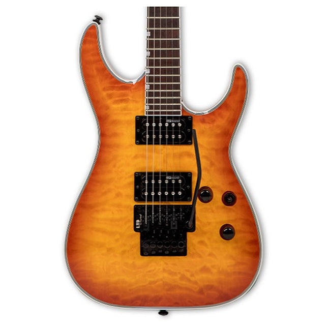 ESP LTD MH-230 QM FR Quilted Maple See Thru Amber Sunburst Elektro Gitar