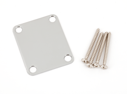 Fender 4-Bolt Vintage Neck Plate Plain No Serial Number or Logo Gold Gitar Yedek Parça