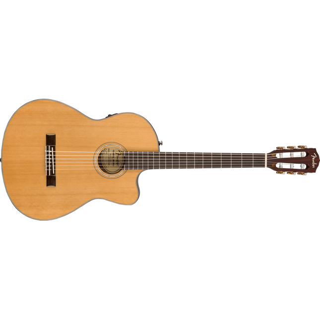 Fender CN-140SCE Nylon Thinline Natural Elektro Klasik Gitar