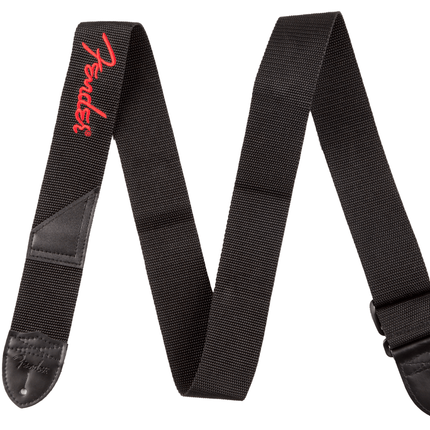 Fender Fender Logo Siyah/Kırmızı Logo Gitar Askısı