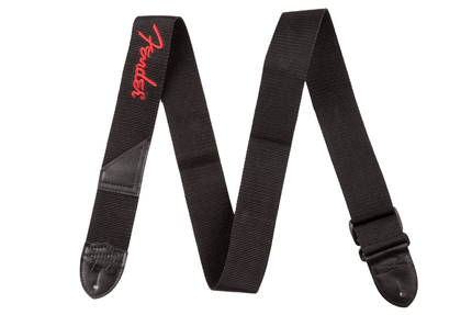 Fender Fender Logo Siyah/Kırmızı Logo Gitar Askısı