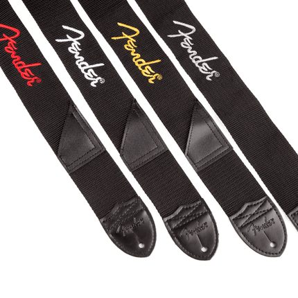 Fender Fender Logo Siyah/Kırmızı Logo Gitar Askısı