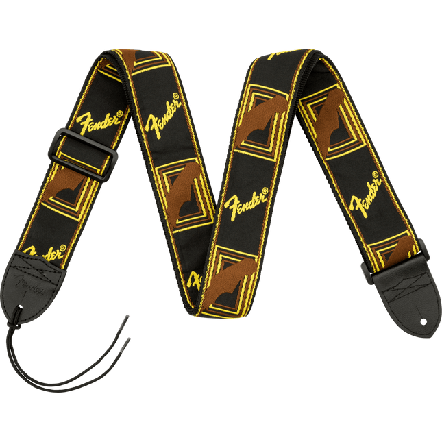 Fender Monogrammed Siyah/Gri/Mavi Gitar Askısı
