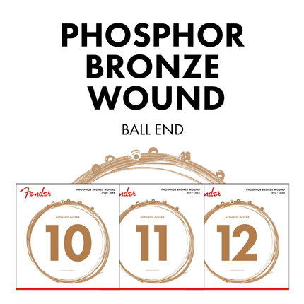 Fender Phosphor Bronze Acoustic Ball End 60CL .011-.052 Akustik Gitar Teli