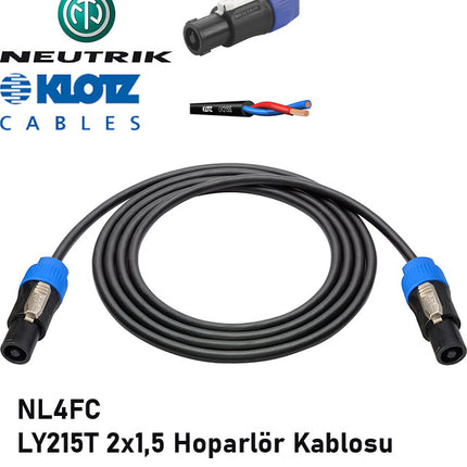 Klotz Neutrik Spk-Spk Sepakon Hoparlör Kablosu - 14 Metre