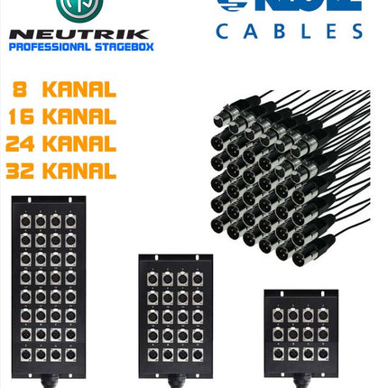 Klotz Neutrik Stage Box - 24 Channels - 15 Meters