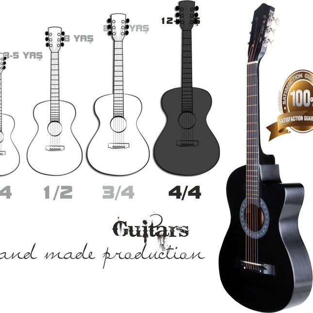 Madrid Mcg-120C Bk Cutaway 39 Klasik Gitar Tam Boy
