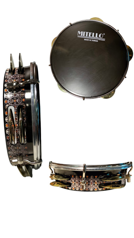 PTASPZ - Professional Tuned Mother-of-Pearl Coated Brass Bell Tambourine