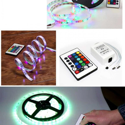 Rgb Şerit Led 3 Çipli Uzaktan Kumandali 5 Metre