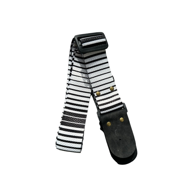 Zebra Desenli Tasarım Gitar Askısı